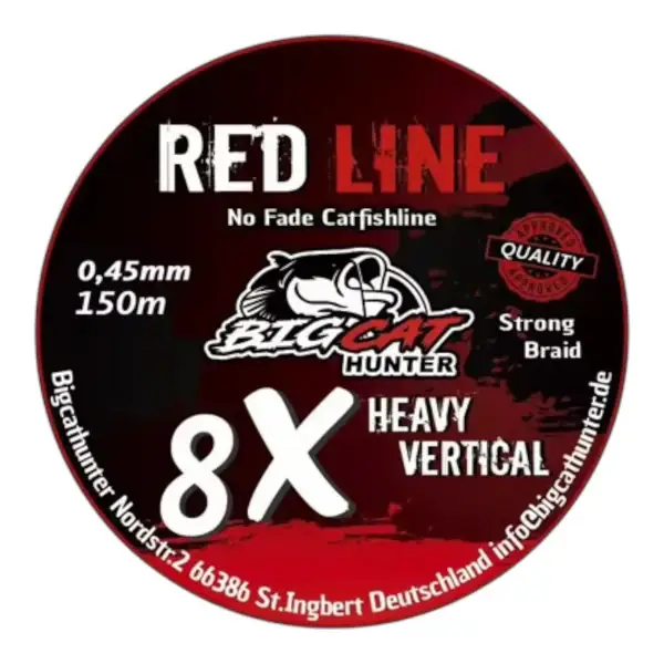 Big Cat Hunter Red Line Heavy Verticaal 0,45mm 150m