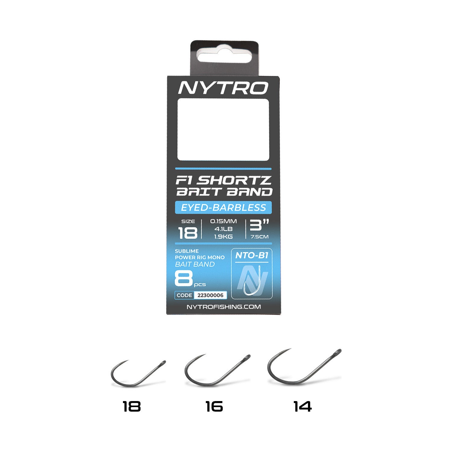 NYTRO F1 SHORTZ LATEX BAIT BAND KLAARGEBONDEN RIGS