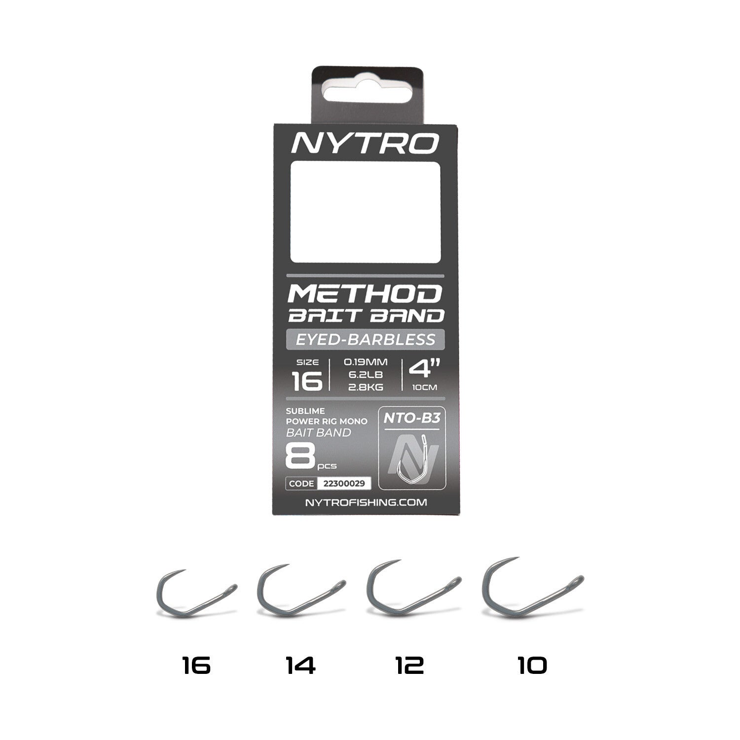 NYTRO BARBLESS METHOD LATEX BAIT BAND READY TIED RIGS