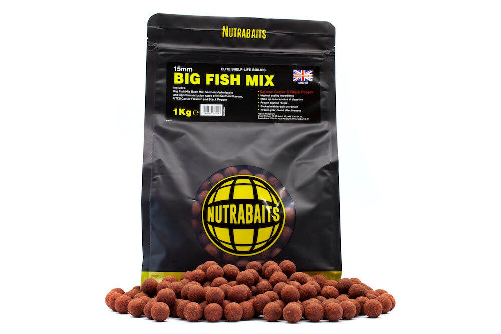 Nutrabaits Big Fish Mix (Zalm, Kaviaar & Zwarte Peper) 18mm 1kg