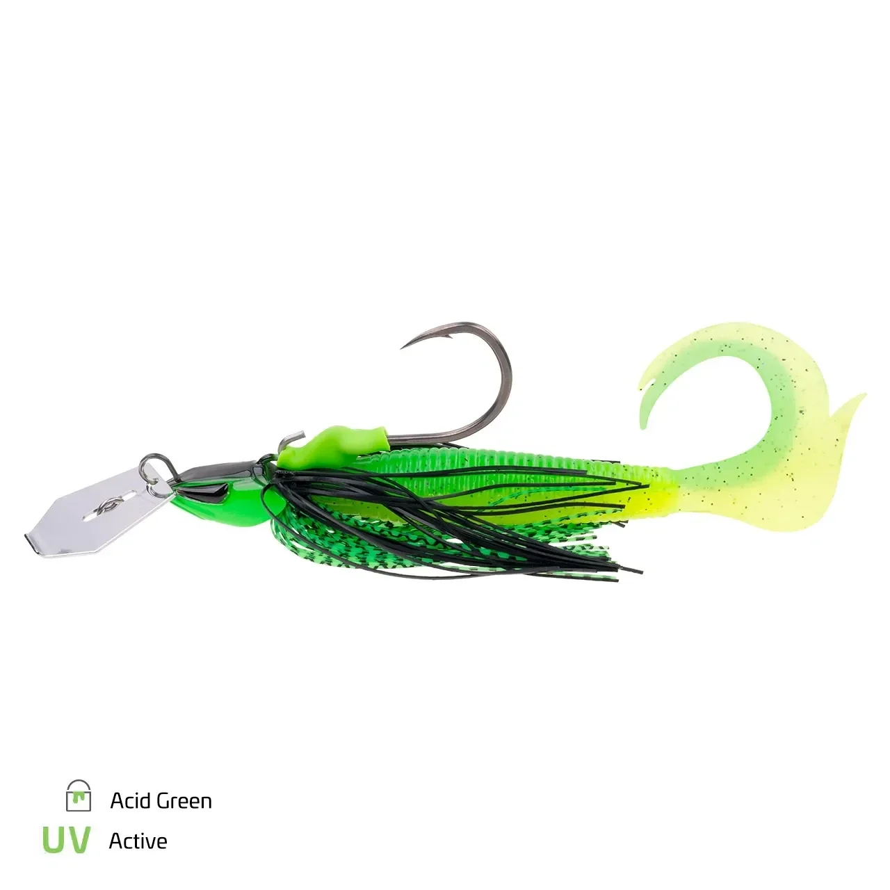 Zeck Bladed Cat Jig Acid Green