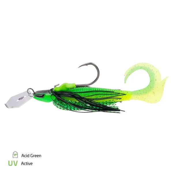 Zeck Bladed Cat Jig Acid Green