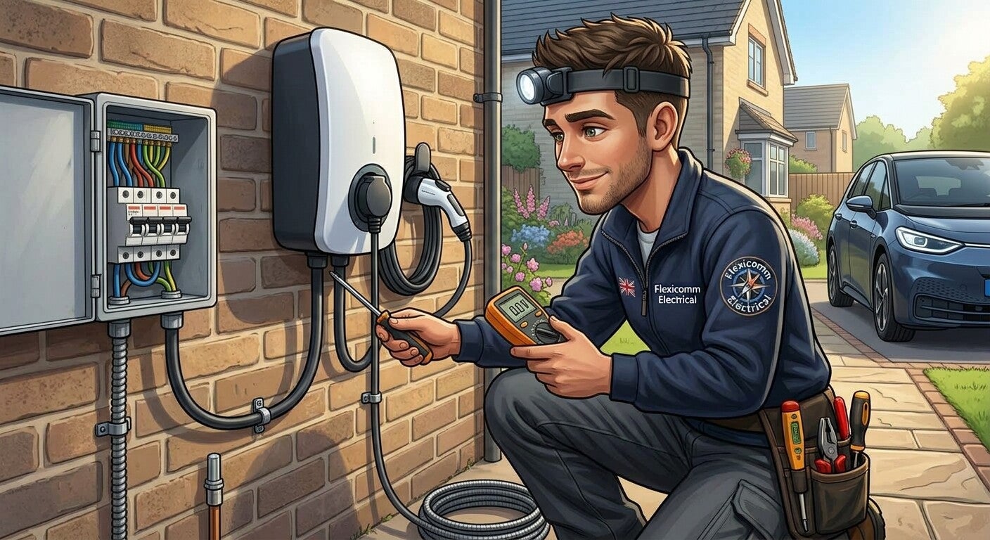 Flexicomm installing EV charger