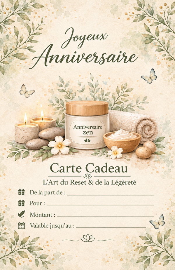 Carte cadeau anniversaire