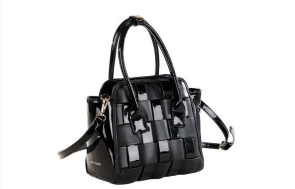 Borsa a mano con tracolla ecopelle