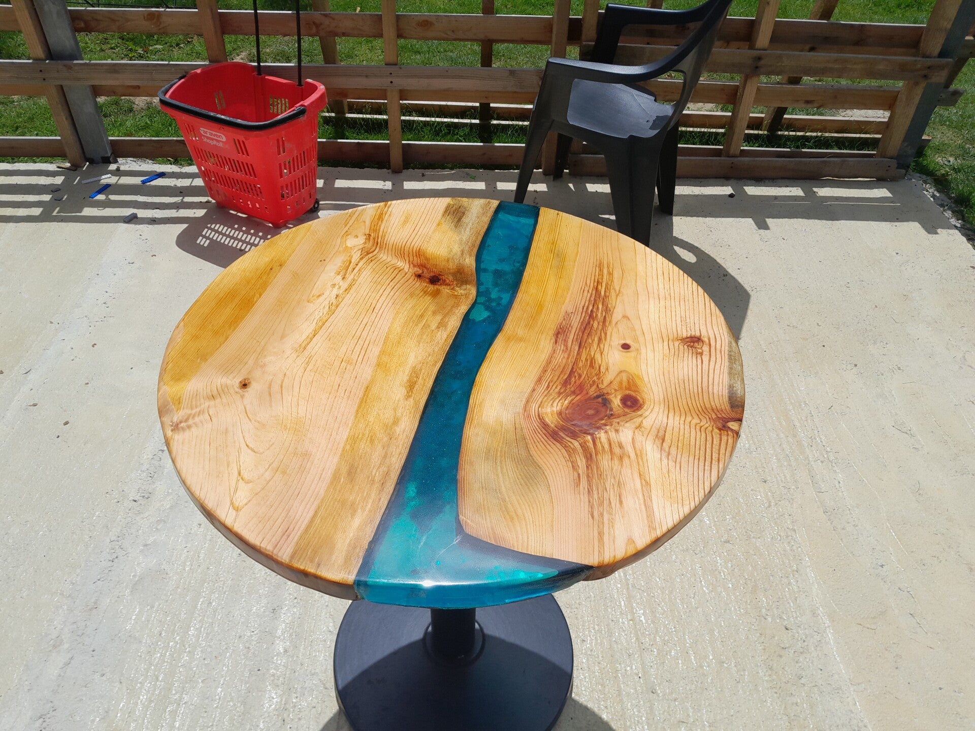 Table rivière époxy