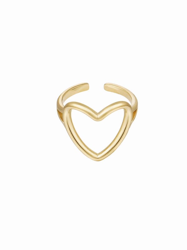 Open hart ring