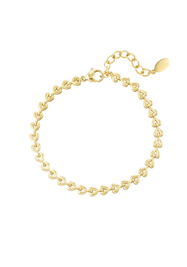 Armband verbonden hartjes