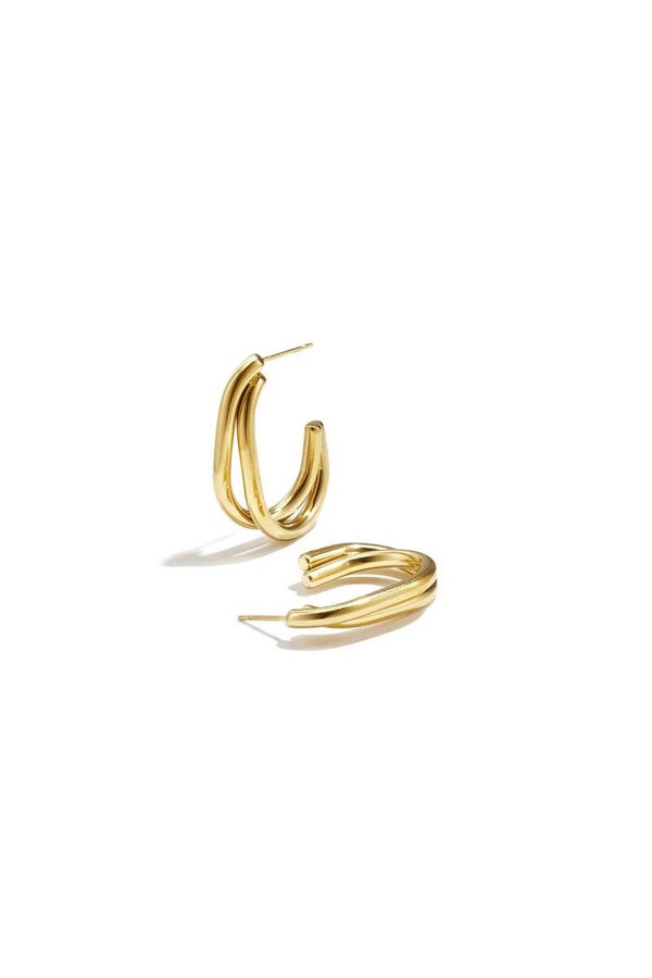 Double hoop oorbellen