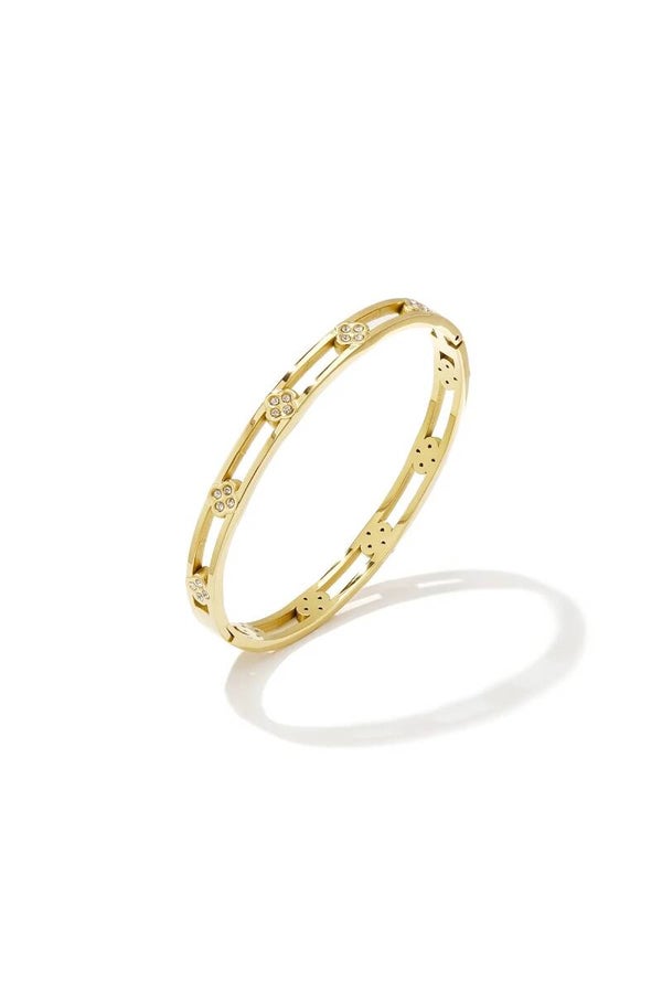 Bangle armband dubbel klaver