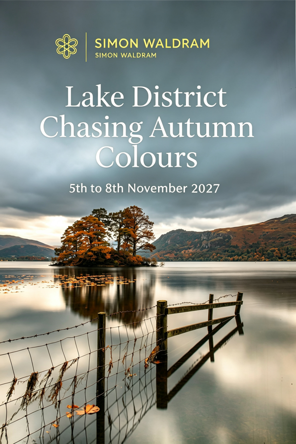 Scenic Photography Workshop in the Lake District Chasing Autumn Colours 5th to 8th November 2027