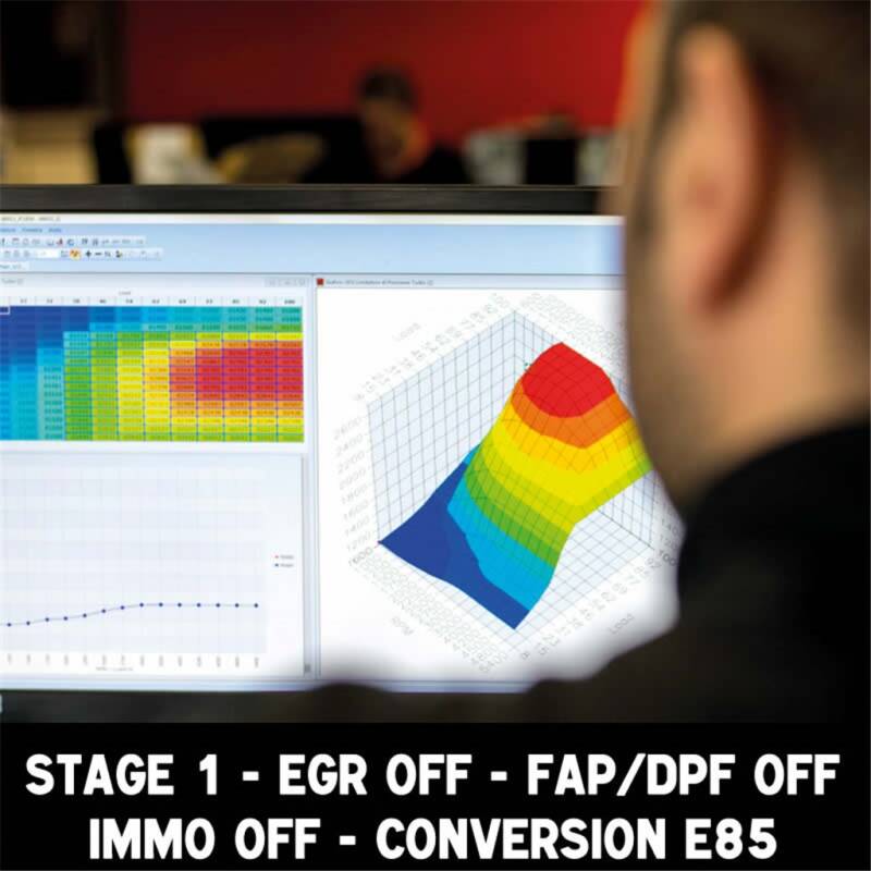 conso puissance stage 1 banc immo off Fap filtre a particule ad blue off 