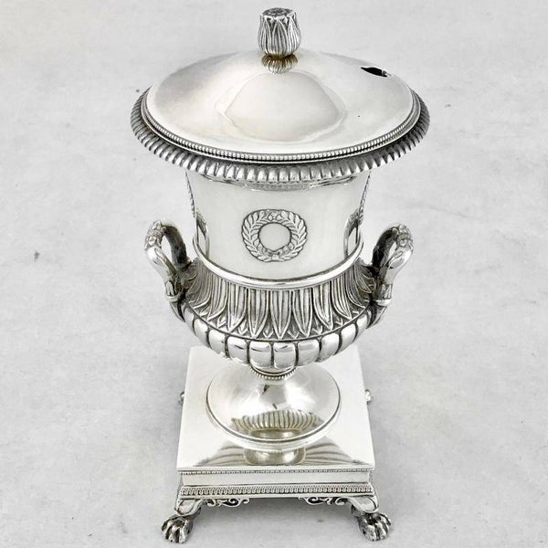 Mustard maker Empire, J-B-C Odiot, Paris 1809-1819, sterling silver and vermeil