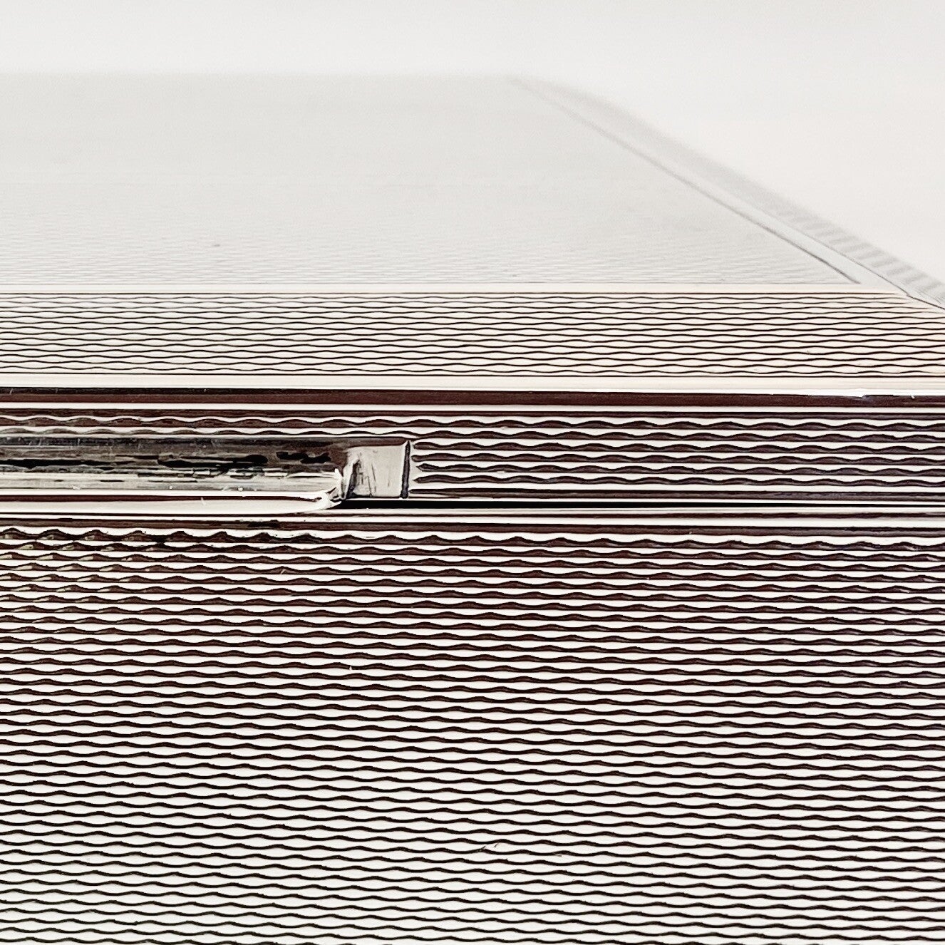 Art Deco Box, Sterling Silver, Guilloché Decor, Belgium Around 1940