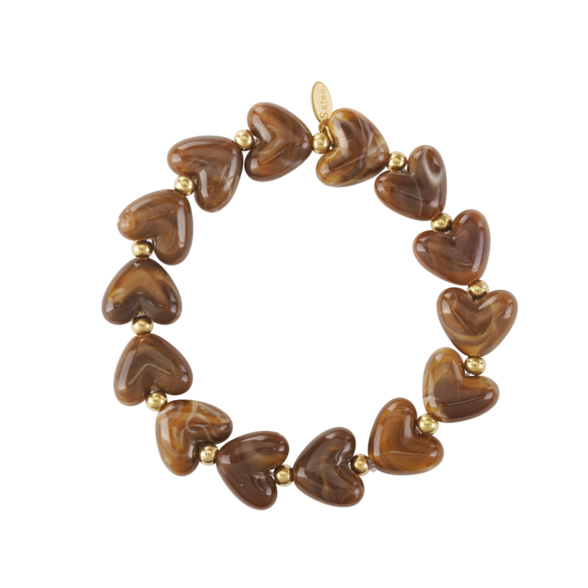 Kralen armband bruin