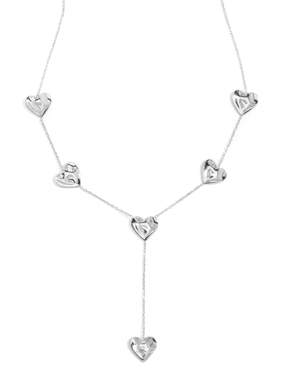 Hartjes ketting zilver