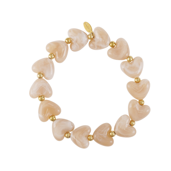 Kralen armband beige