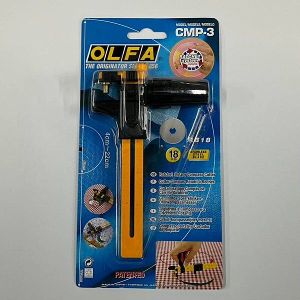 OLFA 18mm Ratchet Rotary Circle Cutter CMP-3