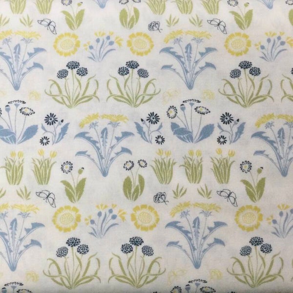 William Morris The Furrow White Floral per 25cm