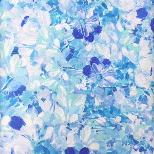 Painterly Petals - Meadow - Blue per 25cm