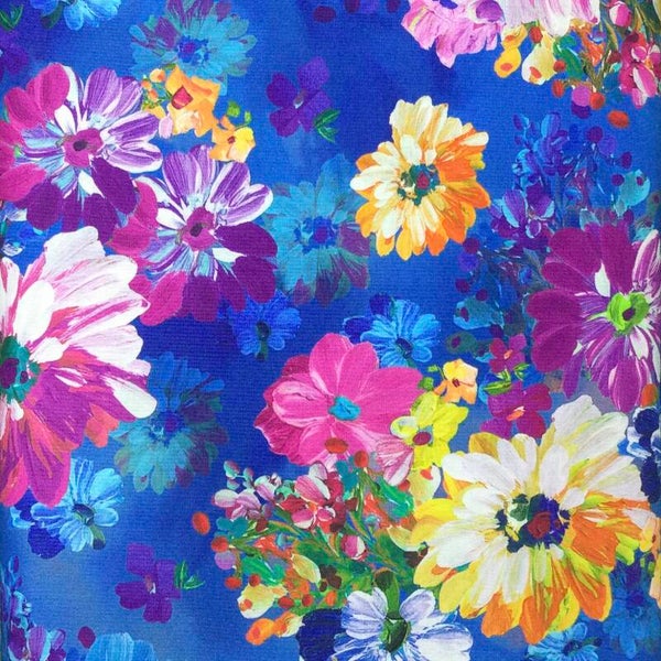 Painterly Petals - Meadow- Nature Blue per 25cm
