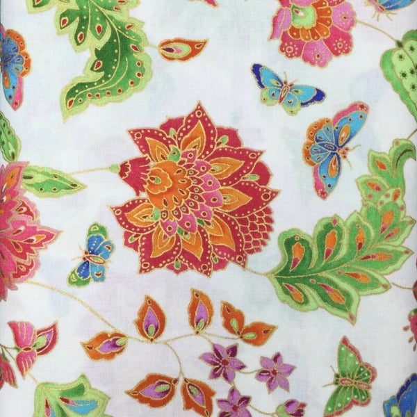 Parvaneh’s Butterflies Eggshell #21938-86 per 25cm