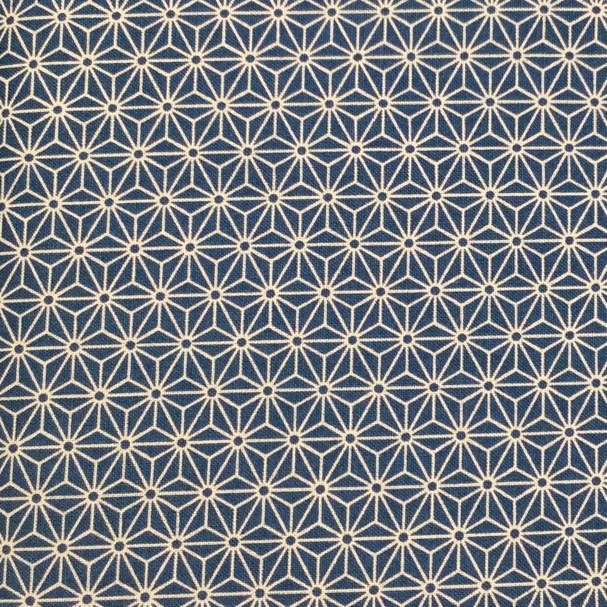 Japanese Textures Blue Sashiko Star Per 25cm