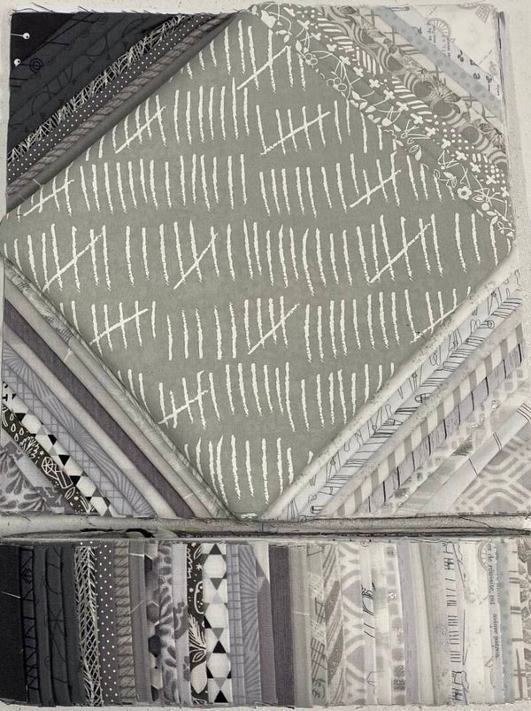 Forty Two Shades Of Grey 10” squares or 2 1/2” strips