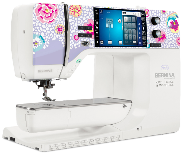 BERNINA 770QE Plus Kaffe Fassett Limited Edition SHOP DEMO  + Kaffe Trolley Bag + Cover