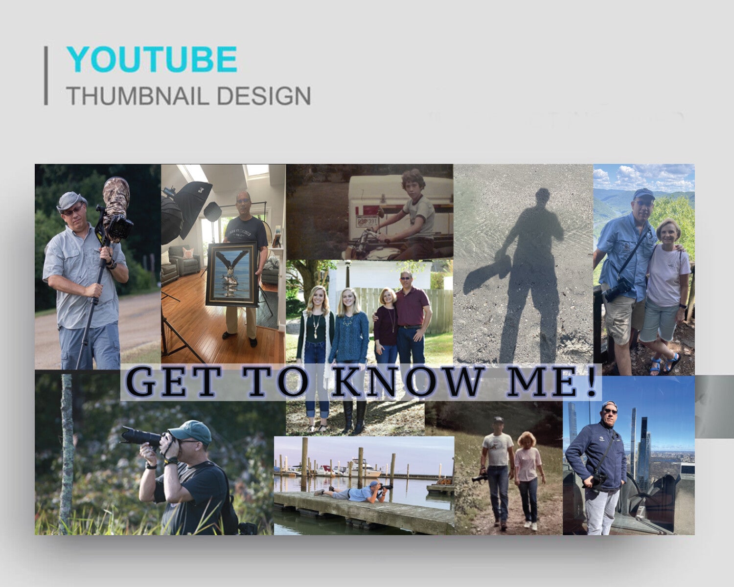 Get to know me-YouTube thumbnail for business profile video