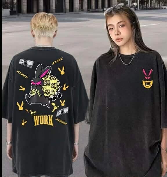 ATEEZ “WORK” Vintage Washed T-skjorte