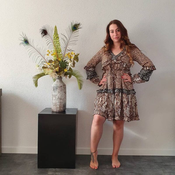 Luipaard Jurk Multicolor