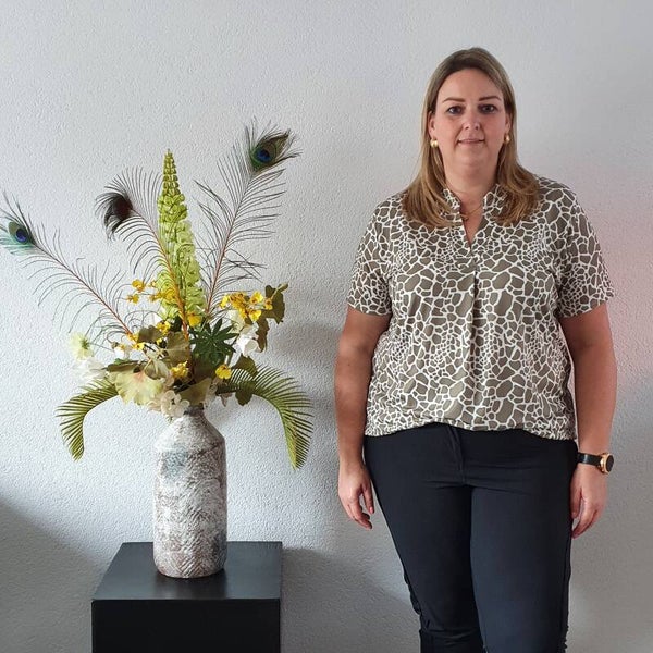 Shirt met Girafmotief Groen