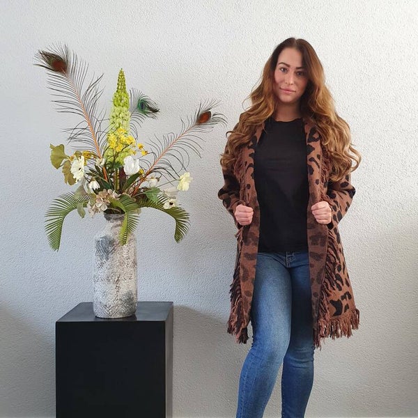 Bruin Pantervest met Ceintuur