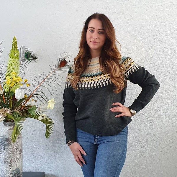 Trui Indian Style Donkergroen