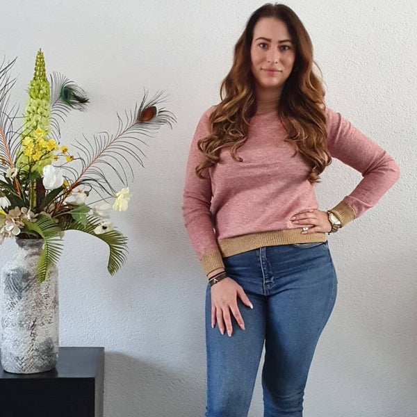 Pullover Roze met Goudkleurige sluiters
