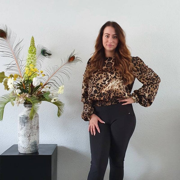 Top met Luipaardprint