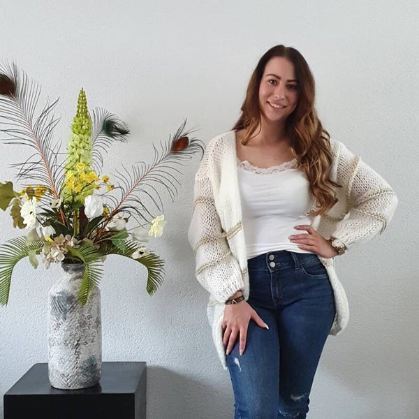 Beige Vest Gouden Bies