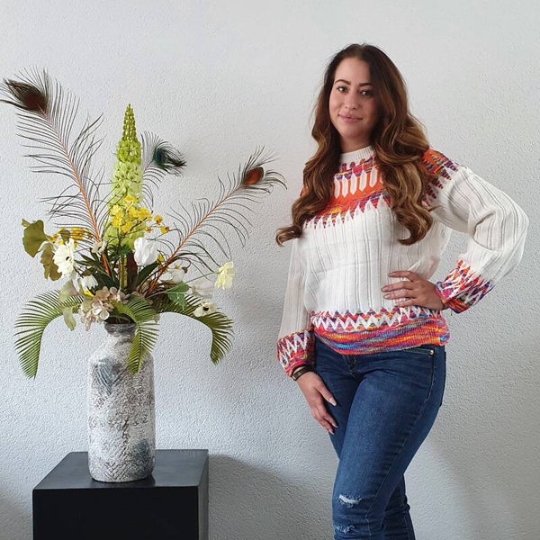 Trui Indian Style Wit