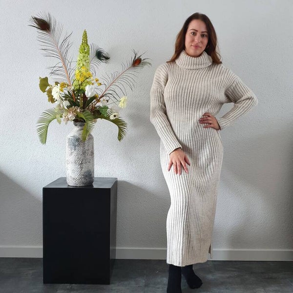 Jurk/Koltrui Lang Beige