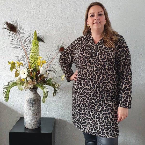 Tuniek/Jurk Luipaardprint incl. Riem