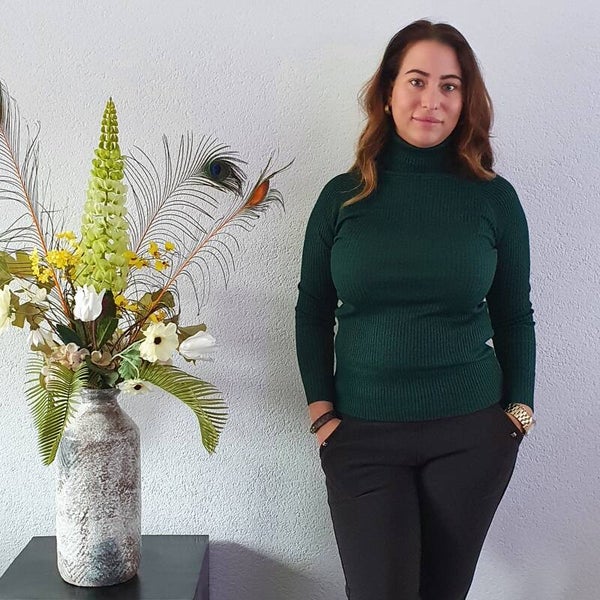 Koltrui Groen met Rib-Patroon