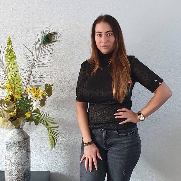 Lurex Koltruitje Korte Mouw Zwart