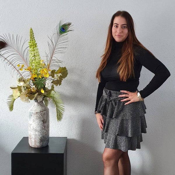 Glitter Rokje Grijs incl. Bijpassend Koltruitje