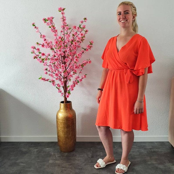 Zomerjurkje met ceintuur Oranje