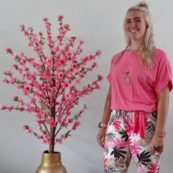 Top Fuchsia met Ketting