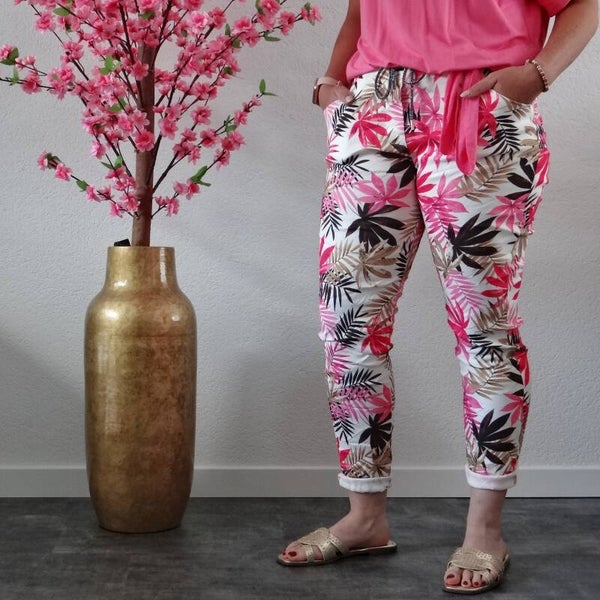 Broek Jungleprint Fuchsia