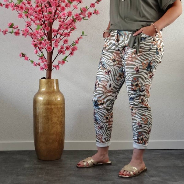 Broek Jungleprint Legergroen