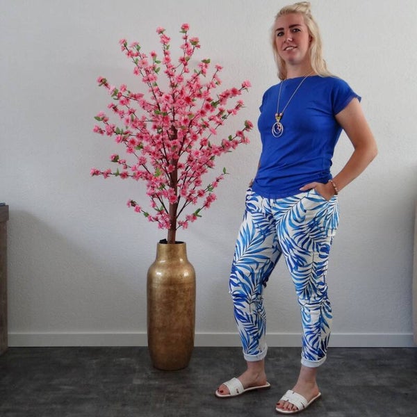 Top Kobaltblauw met Ketting