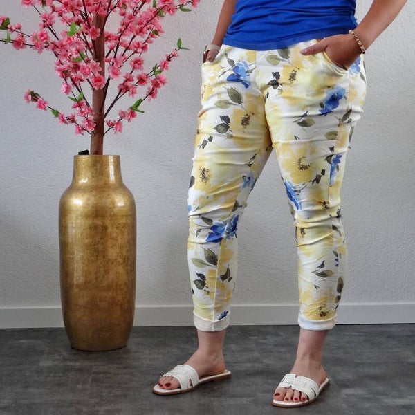Broek Jungleprint Geel
